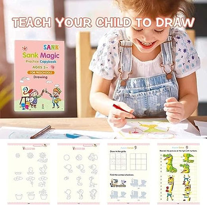 Magic Book for Kids (4 Book+10 Refill+1 Pen+1 Grip)